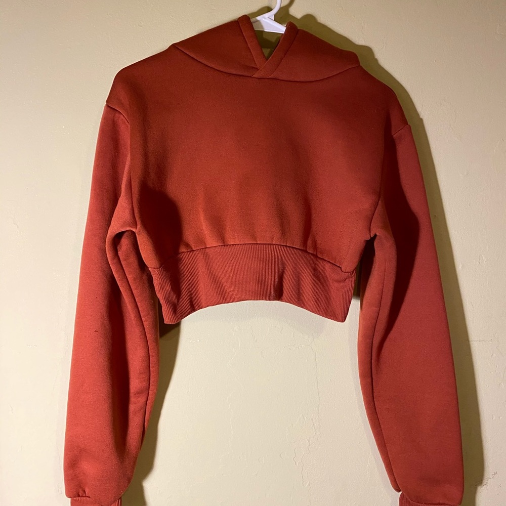 New Very plush lux cinnamon cropped hoody. XS.
